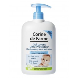 Подхранващ бебешки измиващ гел за коса и тяло - Corine de Farme